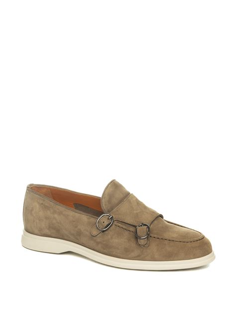 Sand suede double buckle loafer JEROLD WILTON | 1347LIGHT-ANTILOPE